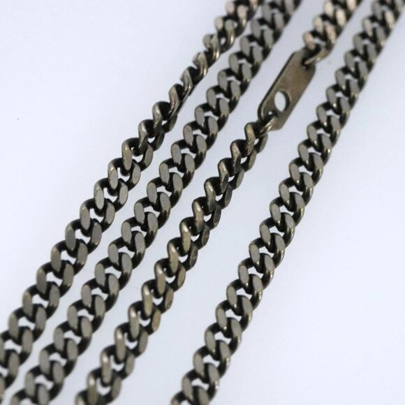 LOUIS VUITTON LV Wood Necklace metal Dark Silver MP2818 LV Auth 87375 - Picture 9 of 15